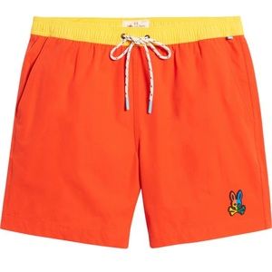 🔥🔥PSYCHO BUNNY Warwick Colorblock Swim Trunks